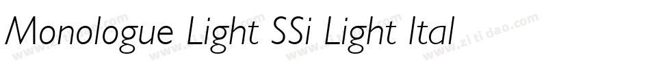 Monologue Light SSi Light Italic字体转换